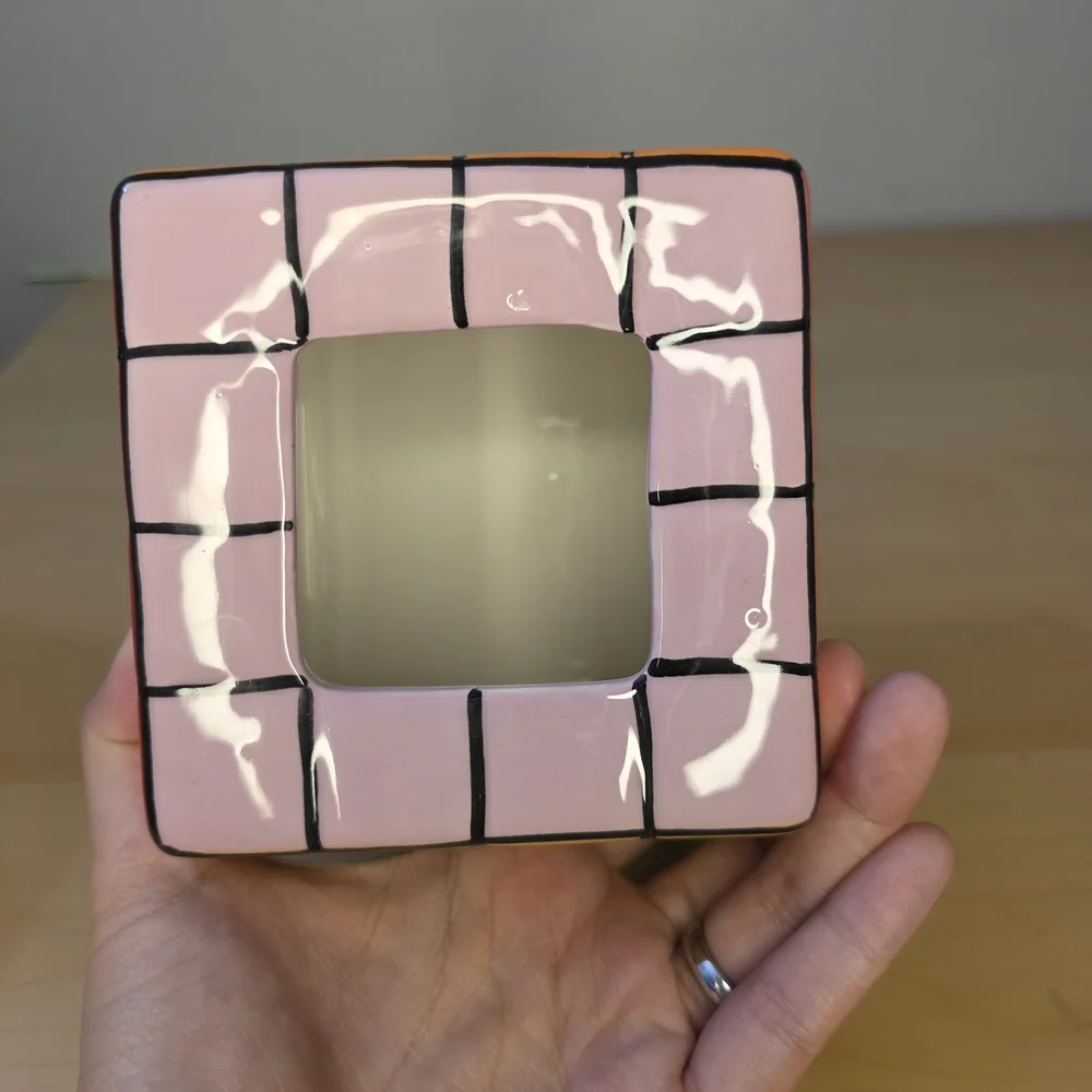 4” D Ceramic Rubic Cube Container by Ashland